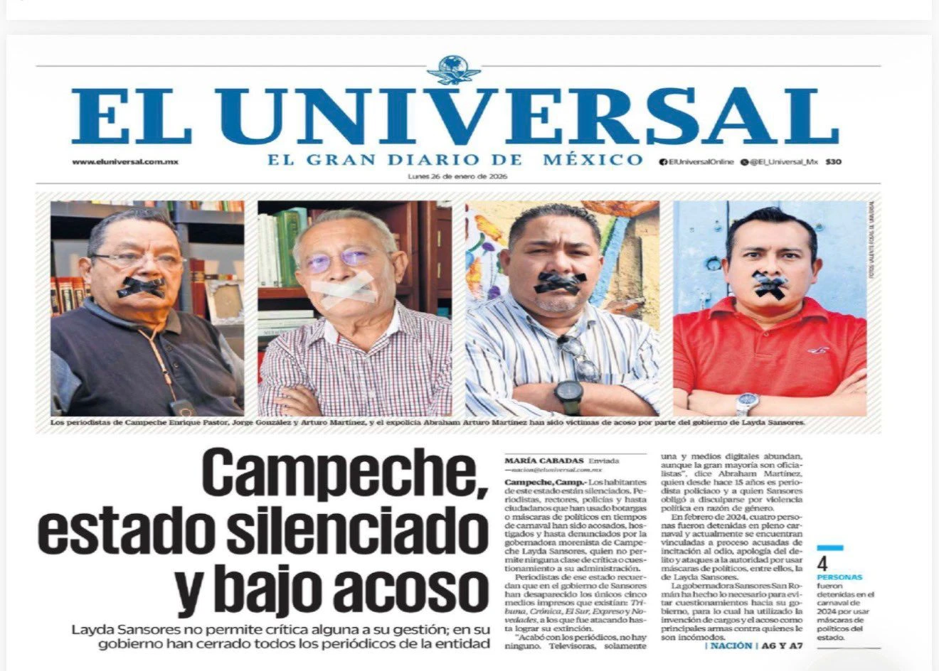 🛑 ¿Campeche silenciado? Preocupa cierre de medios y procesos contra periodistas