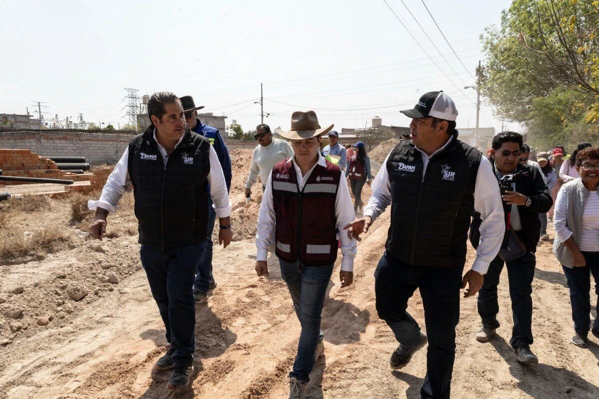 Supervisan ampliación de drenaje sanitario en Nuevo San Antonio, San Juan del Río