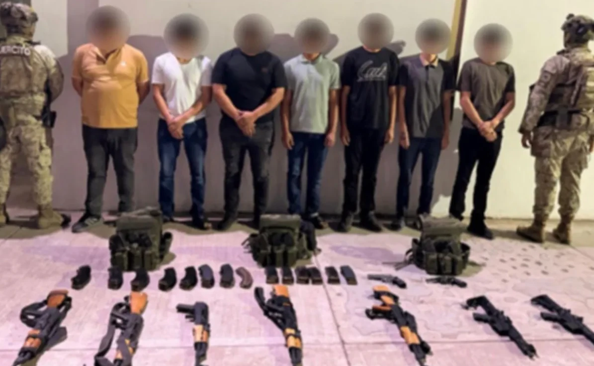 Operativo en Culiacán: detienen a 7 civiles con arsenal y blindados