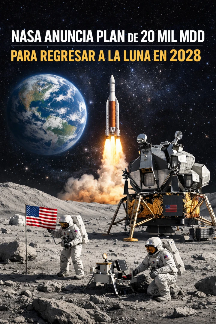 ¡DE REGRESO A LA LUNA! NASA LANZA PLAN MULTIMILLONARIO PARA VOLVER EN 2028 Y CONSTRUIR UNA BASE PERMANENTE