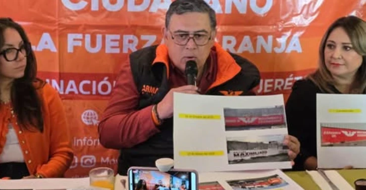 Movimiento Ciudadano acusa a Morena y al PAN de vandalizar sus bardas en Querétaro