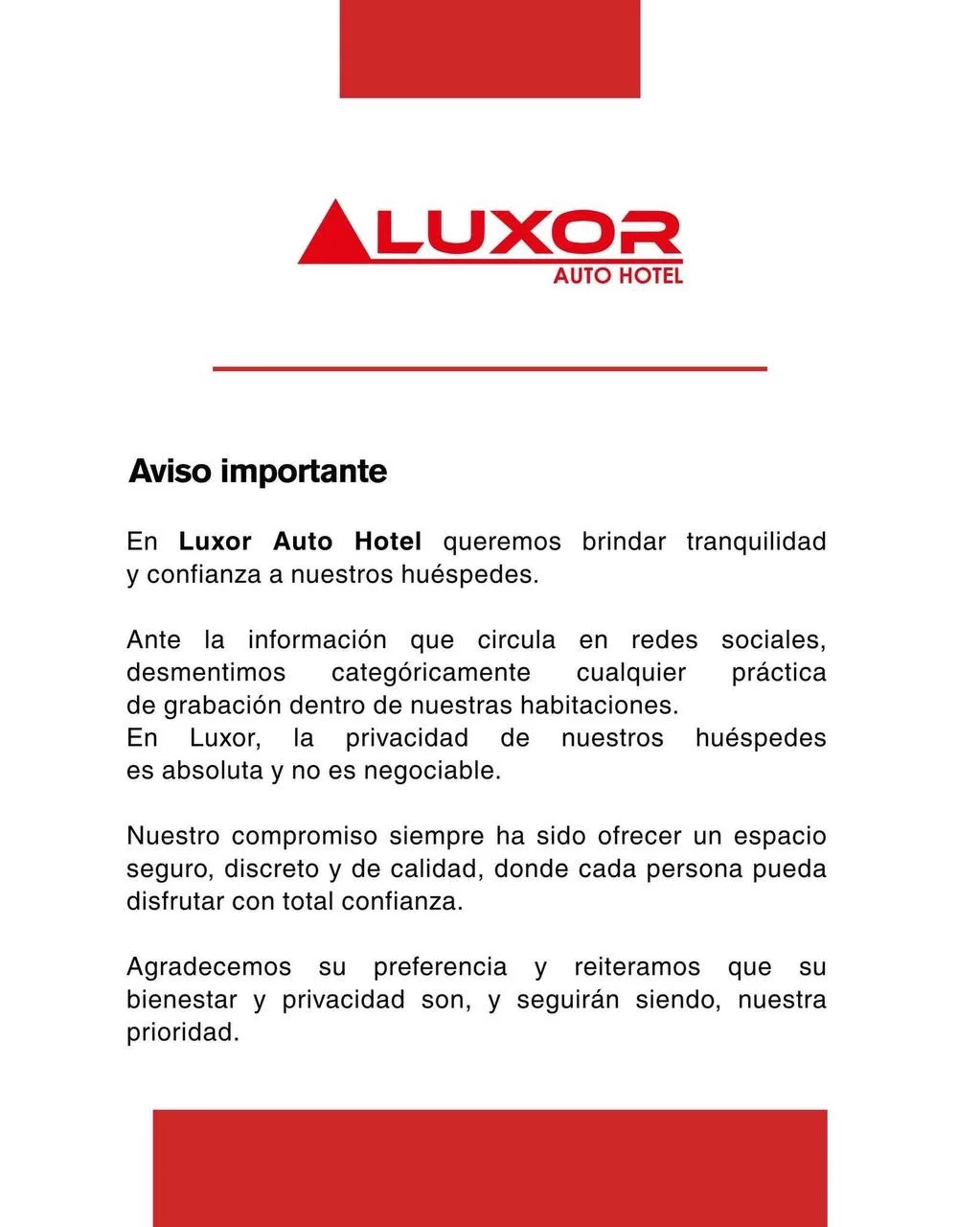 Motel Luxor de Querétaro Niega Filtración de Videos Íntimos y Reafirma Privacidad de Huéspedes