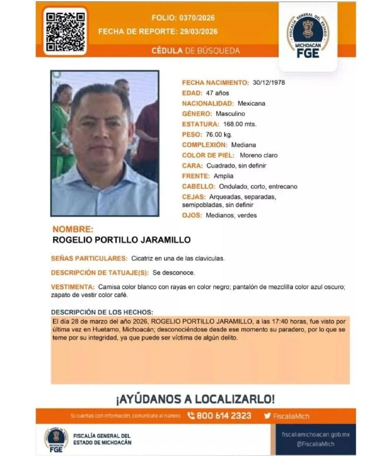 🎙️ ¡Misterio y alerta en Michoacán! Desaparece funcionario de Bienestar buscado por la DEA