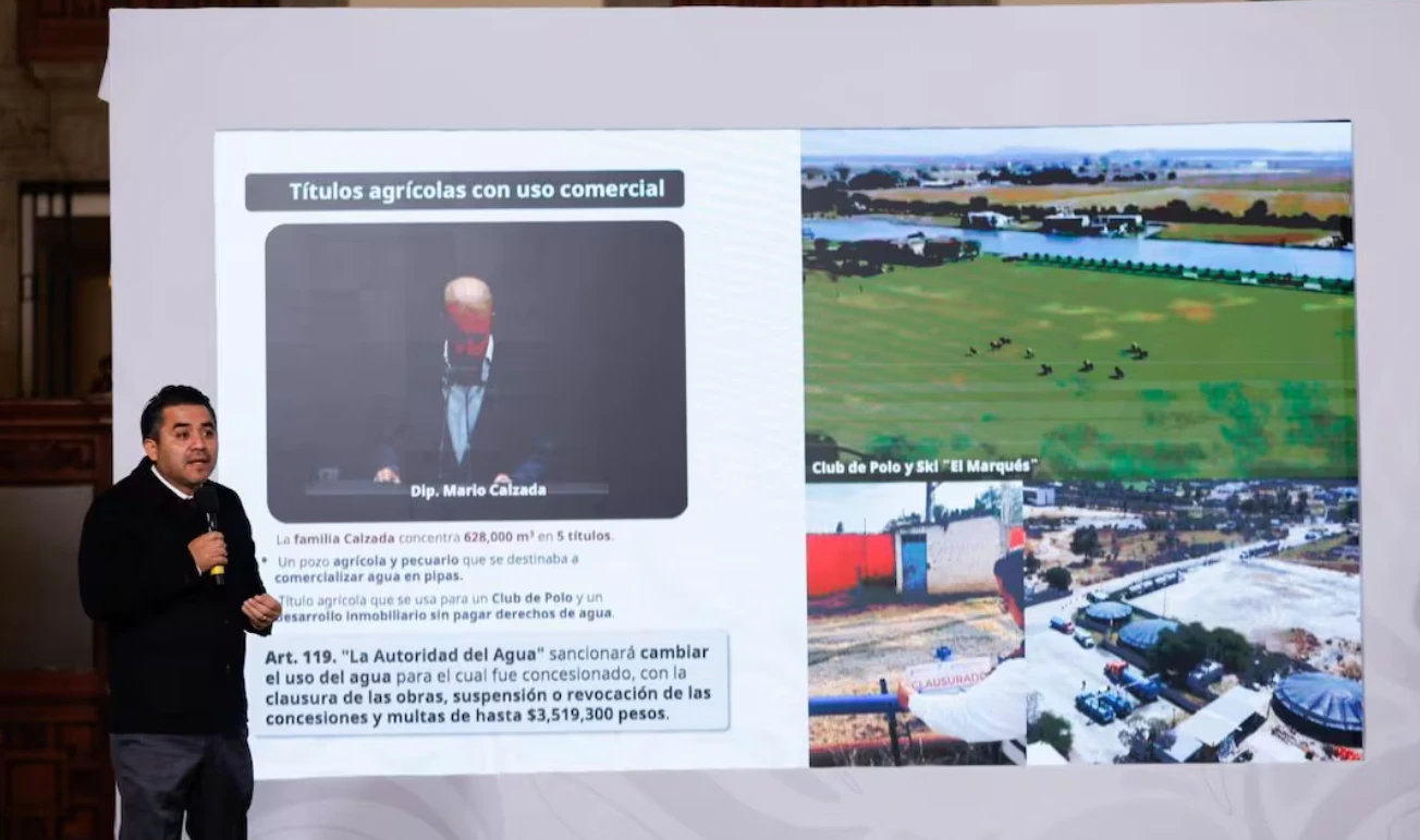 ¡BAJO LA LUPA! INVESTIGA CONAGUA CONCESIÓN DE AGUA LIGADA A FAMILIA DE MARIO CALZADA