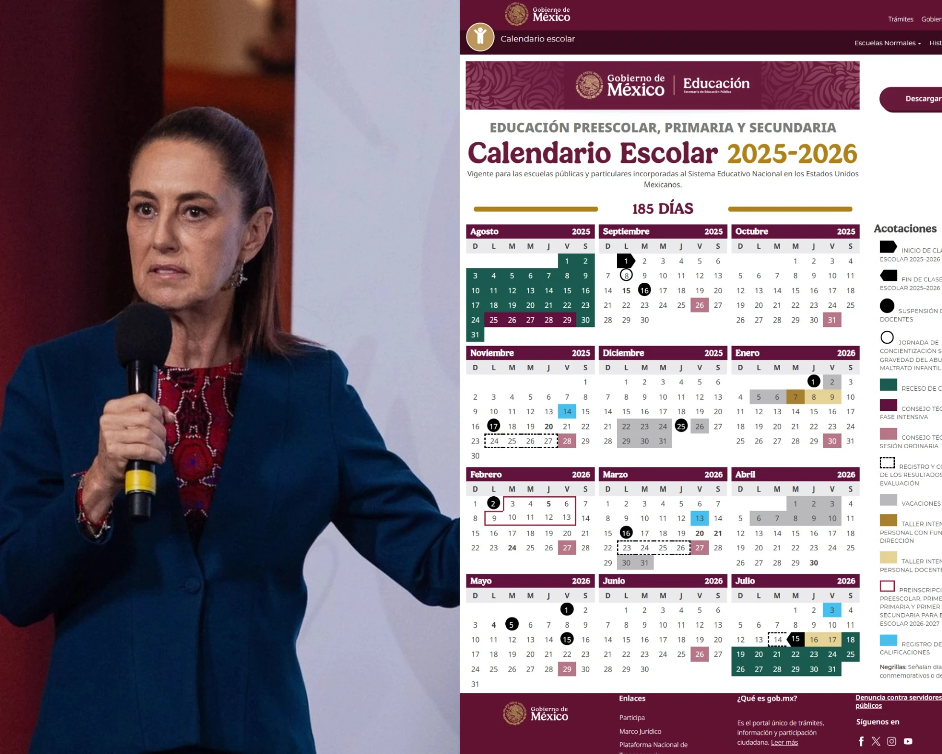 Claudia Sheinbaum Defiende Recorte al Ciclo Escolar 2025-2026